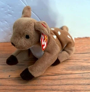 TY Beanie Baby Whisper Deer Fawn Stuffed Animal Vintage Retired - Picture 1 of 2