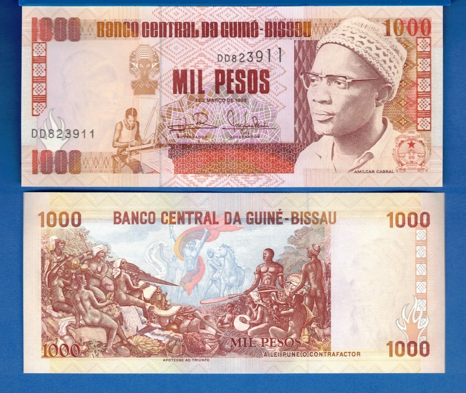 Billete Guinea-Bissau P-13 1000 pesos 1993 sin circular Foto 1 de 1