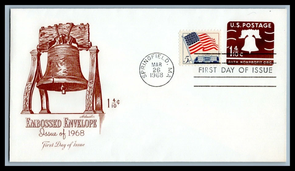 US FDC # U547 1 1/4c Liberty Bell  Artmaster 5c Flag 1965, 9g788 - Image 1 of 1