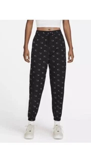 Nike Air All Over Print Woven Mid Rise Pants DV8058-010 Black Women’s Sz S $85 - Picture 1 of 4