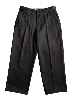 Pantalones chinos Croft & Barrow para hombre talla 36x28 negros cintura ajustable calce recto Foto 1 de 4