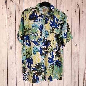 White Stag Vintage Hawaiian Blouse -Medium- Multicoloured LInen/Rayon 90s CZ09 - Picture 1 of 10