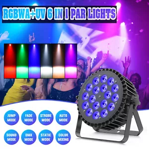 270W RGBWA+UV 18 LED Par Strahler 6in1 Bühnenlicht DMX Lichteffekte Partylicht - Bild 1 von 26
