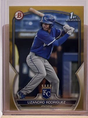 2023 Bowman Gold Paper Prospects 04/50 Lizandro Rodriguez. - Image 1 of 4