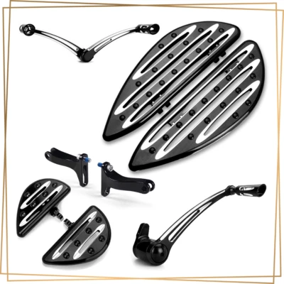 CNC Floorboards w/ Brake Lever for Harley Touring 2014-2025 Foto 1 de 4