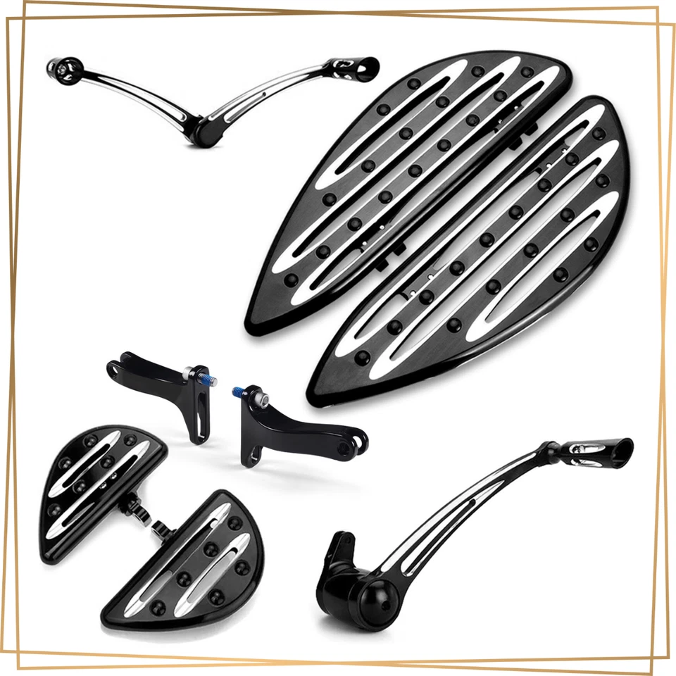 CNC Floorboards w/ Brake Lever for Harley Touring 2014-2025 - Imagem 1 de 4