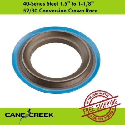 Cane Creek 40-Series Steel 1.5" to 1-1/8" 52/30 Conversion Crown Race - image 1 of 3