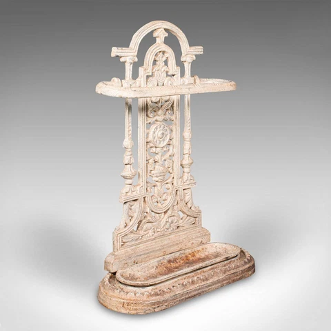 Antique Decorative Umbrella Rack, English, Painted, Hall, Stick Stand, Victorian Cover
