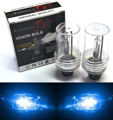 Xenon HID D2R Two Bulbs Headlight 10000K Blue Replacement Low Beam Show Color - Image 1 of 4