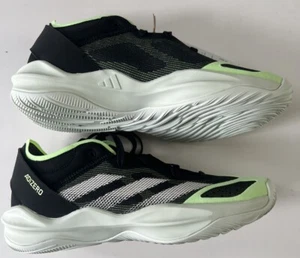 adidas Adizero Men's Size 8 Basketball Shoes Select 2.0 Black Lime Green Women 9 - Picture 1 of 14