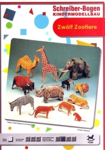 Paper Model Wild Animals Rhino lion Elephant Zebra Schreiber-Bogen #72399 - Picture 1 of 3