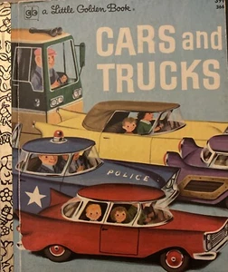 Vintage ‘Cars and Trucks’ 1959 Little Golden Book Disney Productions Good! - Picture 1 of 7