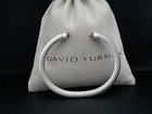 David Yurman 5mm Cable Classic Bracelet with Citrine and Diamonds size M