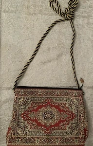 NUEVO Auténtico Bolso de Hombro Tejido Diseño Alfombra Damas 6"x8" - Multicolor - Imagen 1 de 4