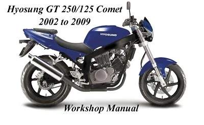 HYOSUNG GT250/125 COMET 2002 a 2009 MANUAL DE OFICINA - Arquivos PDF - Imagem 1 de 2