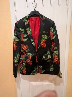 Jacquard floral para hombre Asos 1 botón 38R Foto 1 de 4