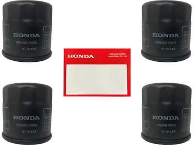 Paquete de 4 filtros de aceite Honda OEM 15410-MFJ-D02 reemplaza (15410-MFJ-D01) Foto 1 de 4