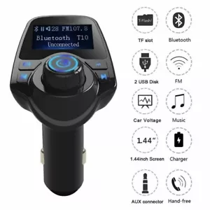 Bluetooth Car MP3 Player FM Transmitter Wireless Radio Adapter USB Charger - Picture 1 of 4