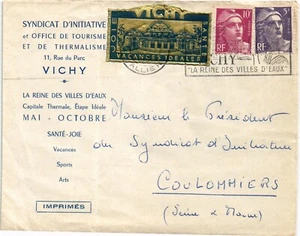 France 1953 cover from Vichy with Thermalism label (358) - Picture 1 of 2