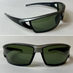 Vintage Sonnenbrille von ViDiViCi Made in Italy Schwarz & Silber Neu aus altem Lagerbestand Y2K Sport - Bild 1 von 12