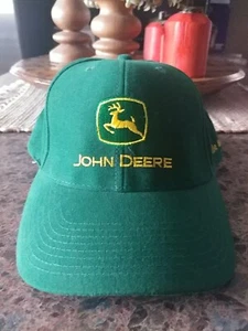 Vtg JOHN DEERE Wehrle Bros. Green Cap Hat Adjustable Strapback Made in Taiwan - Picture 1 of 8