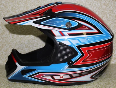 Hombre Med. Casco de moto todoterreno ATV aprobado por el DOT rojo azul OR301 SH-OR3015 Foto 1 de 4