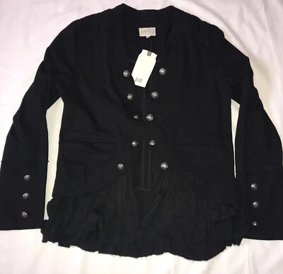 Sexy gancho para el pecho Jolt Boho con volantes base negra ligera imitación botón nueva con etiquetas Foto 1 de 4