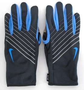 Nike Lightweight Tech Running Gloves Women's Medium Anthracite/University Blue - Picture 1 of 6