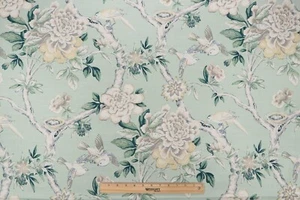 GRAN VENTA DE INVIERNO 2 Cortinas "Mudan" Árbol de la Vida Peonías Pájaros Cantores Como Nuevo Julepe - Imagen 1 de 2
