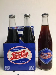 1998 Pepsi-Cola Limited Edition Bottle 1900s Logo PepsiCo 4 Pack Vintage - Picture 1 of 8