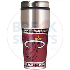 Miami Heat Metallic Tumbler 16 oz (2 pack). - Picture 1 of 1