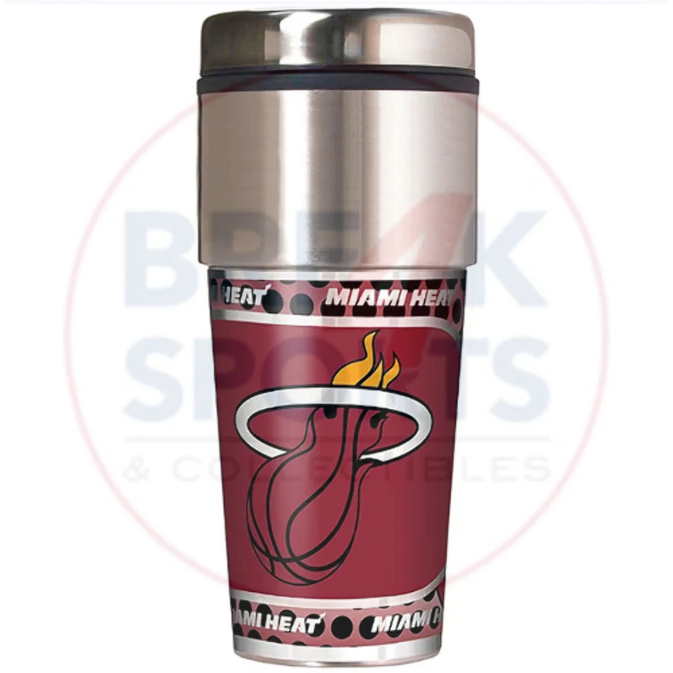 Стакан металлический Miami Heat 16 унций (2 упаковки). - Изображение 1 из 1