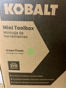 Kobalt Mini 3 Drawer Steel Tool Box Green New In Box - LAST ONE in green! - Picture 1 of 1