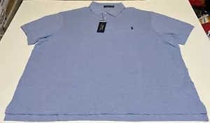 Polo Ralph Lauren Men's Big & Tall Short Sleeve Knit Polo Blue NWT Size 4XB - Picture 1 of 10