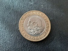 A Rare 2016 William Shakespeare TRAGEDIES Macbeth Skull & Rose Â£2 Two Pound Coin