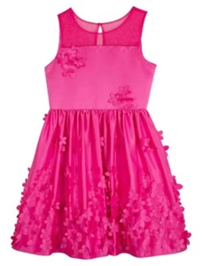 Size 12- Rare addition big girls sleeveless dress fuchsia - Picture 1 of 8