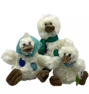 Lot of 3 Duck Plush Stuffed Animals Easter Duckies Plushies Weighted Bottoms New - Picture 1 of 12