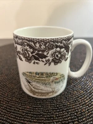 Spode WOODLAND - SNOW GOOSE Mug Cup Brown Floral Rim S3422-A15 NIB - Image 1 of 4