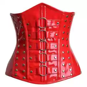 PVC Waist Trainer Heavy Duty Tight Lacing Buckle Underbust Steel Boned Corset - Picture 1 of 5