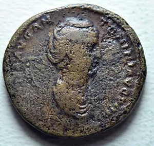 Roman Empire Sestertius Faustina AVG Venus Augustae 139 AD R2 - Picture 1 of 2