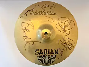 Autographed Steve Vai, Joe Satriani, John Petrucci, Mike Portnoy Cymbal - Picture 1 of 2