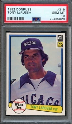 BB - 1982 - Donruss - #319 - Tony LaRussa - PSA 10 - GEM-MT - Image 1 of 2