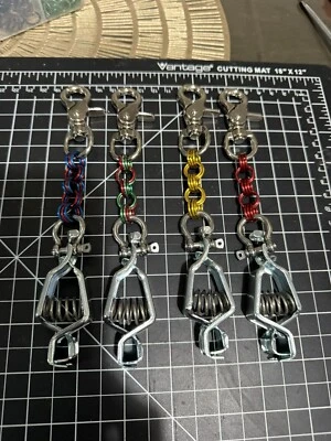 Clip para guantes de metal con grilletes con abrazadera de acero inoxidable y acero inoxidable Foto 1 de 4