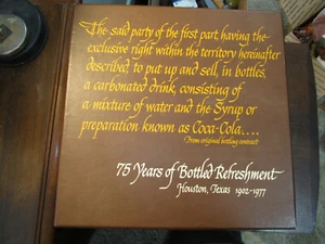 RARE HOUSTON, TEXAS COCA COLA BOTTLING CO. 75th ANNIVERSARY BOX SET 1902-1977 - Picture 1 of 10