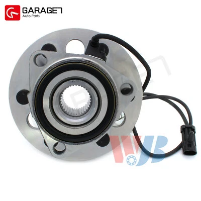 Conjunto de buje de cojinete de rueda delantera apto para Chevy Tahoe GMC Yukon 1995-2000 4x4 6 tacos Foto 1 de 2