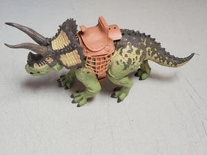 2017 Primal Clash Dino Commander Triceratops Figure - Lanard with saddle - Picture 1 of 3