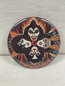 KISS VINTAGE PIN Back Button 2 1/4"" Rock and Roll Over Cover - Picture 1 of 4