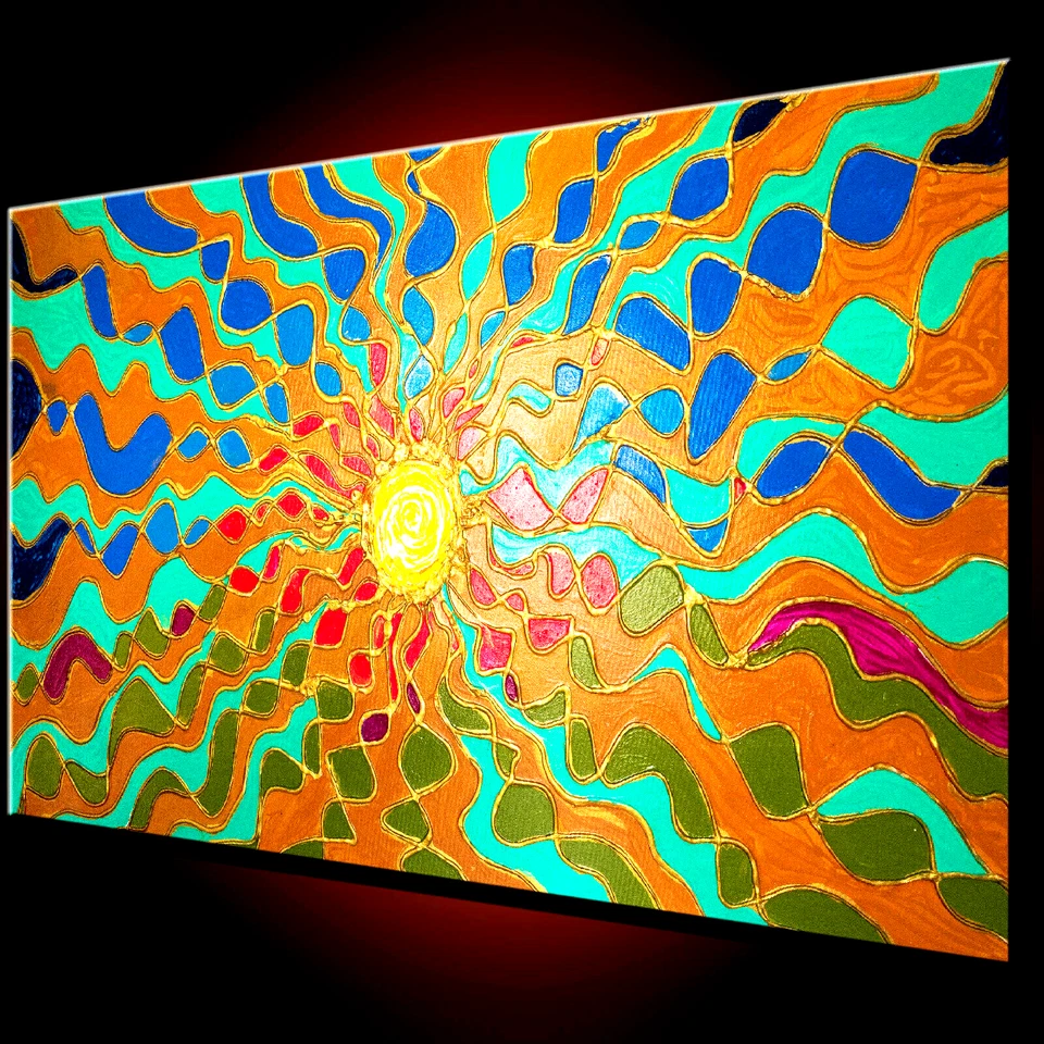 ¡ENMARCADO! Pintura al óleo ¡Gran textura! Lienzo Firmado Original Abstracto Artista XXX! Foto 1 de 4