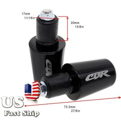 Tapas de extremo de manillar para HONDA CB400F CB500 CB1000 CBR600F2 F3 EE. UU. Foto 1 de 4