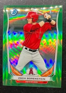 2014 Bowman Chrome Prospects grüner Refraktor Zach Borenstein #10 24/75 - Bild 1 von 2